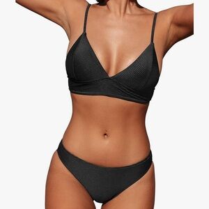 CUPSHE Black Women's Swimwear Bikini Set | L | NWT